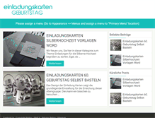 Tablet Screenshot of einladungskarten-geburtstag.com